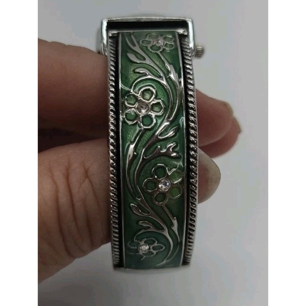 Kessaris Watch Bracelet Enamel with Flowers New Battery - Picture 2 of 7